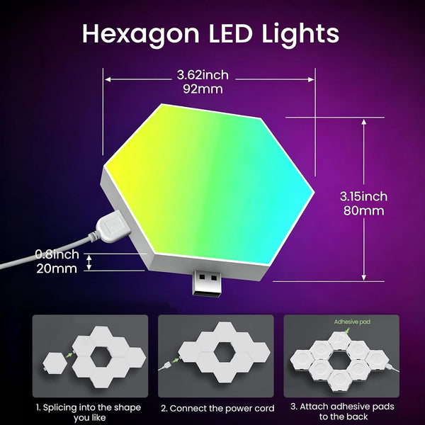 Hexagon LED Wall Lights