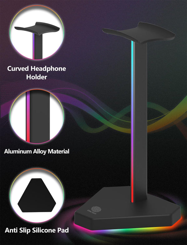 Sleek RGB Headphone Stand