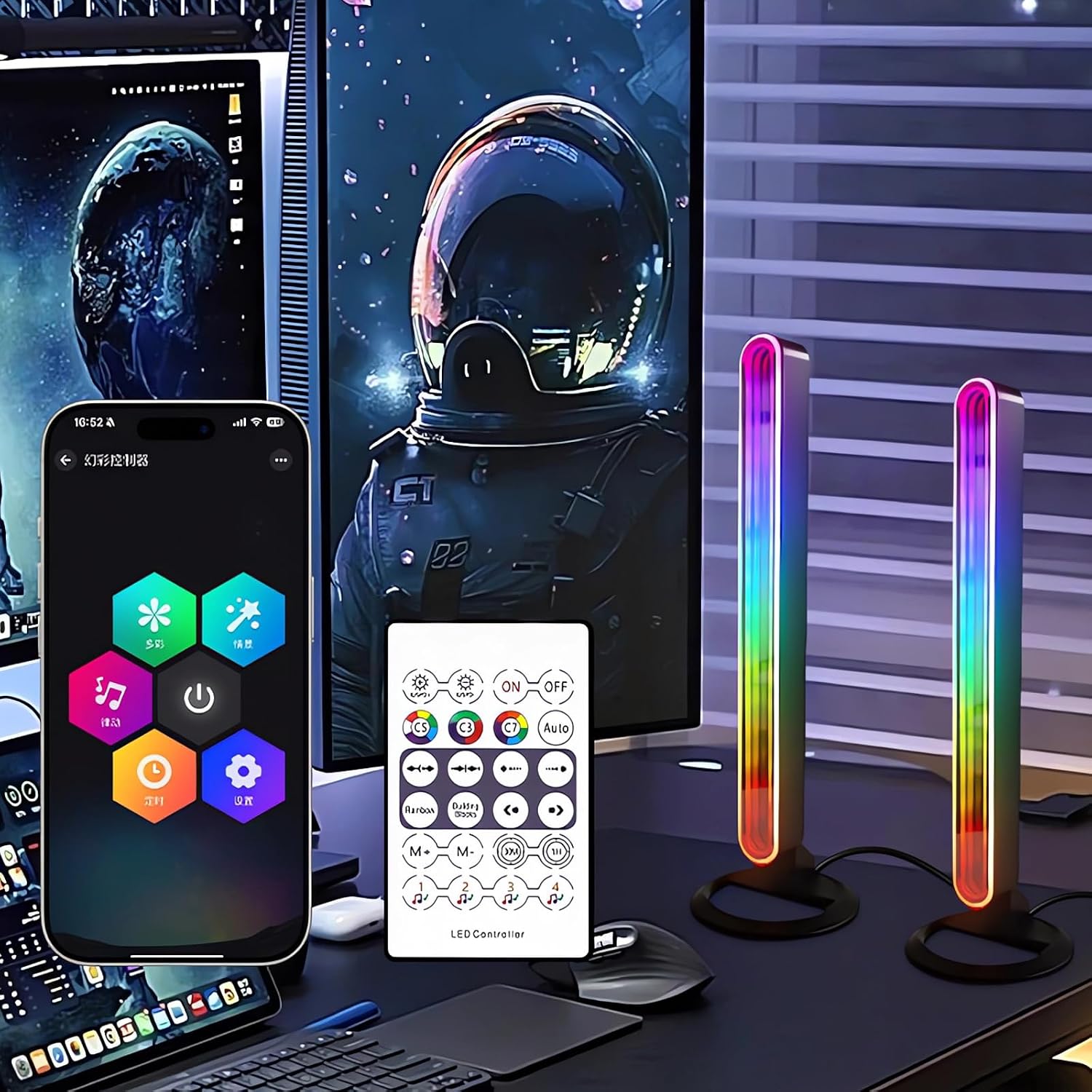 Dynamic RGB Desk Lights Set