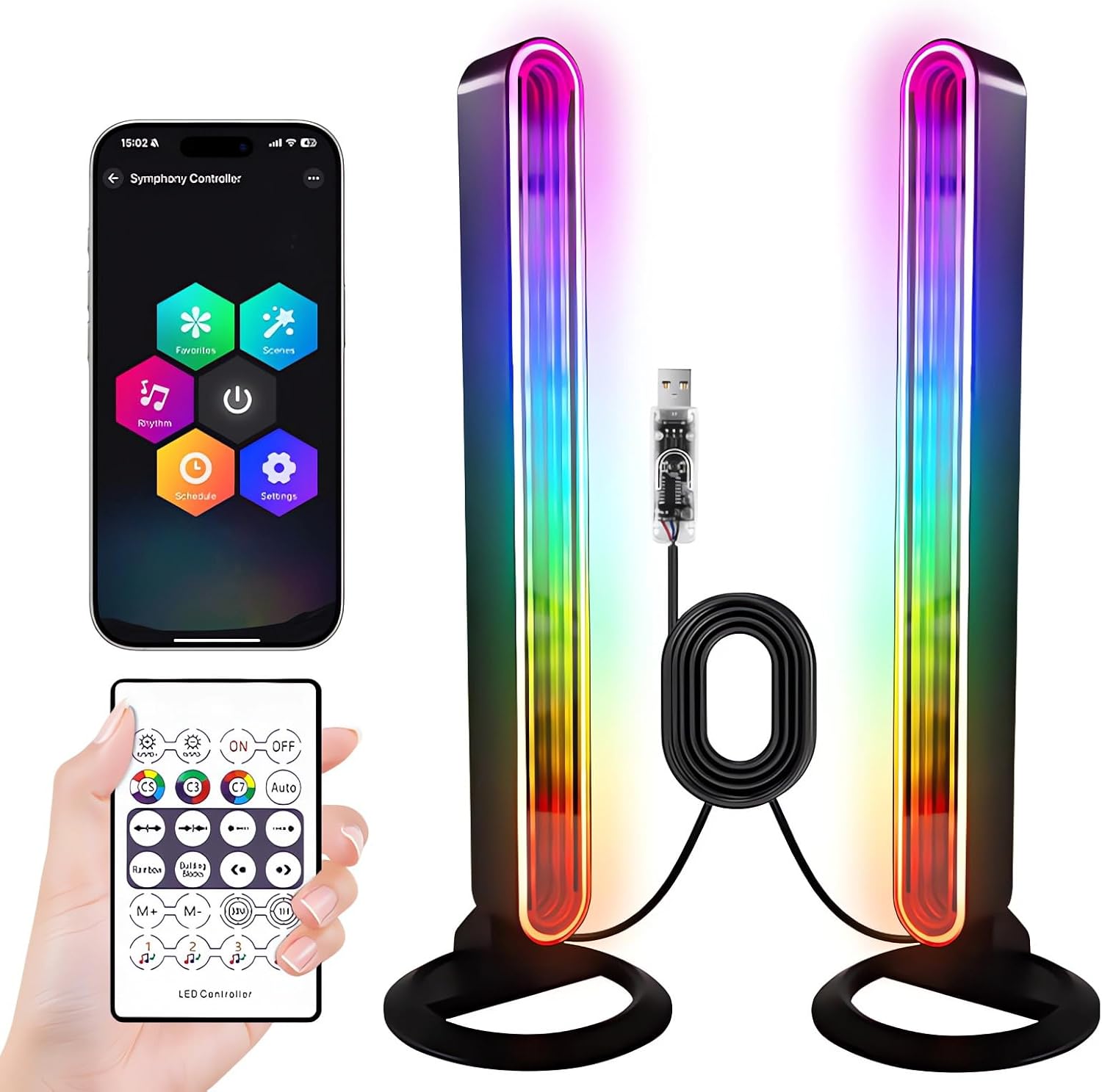Dynamic RGB Desk Lights Set
