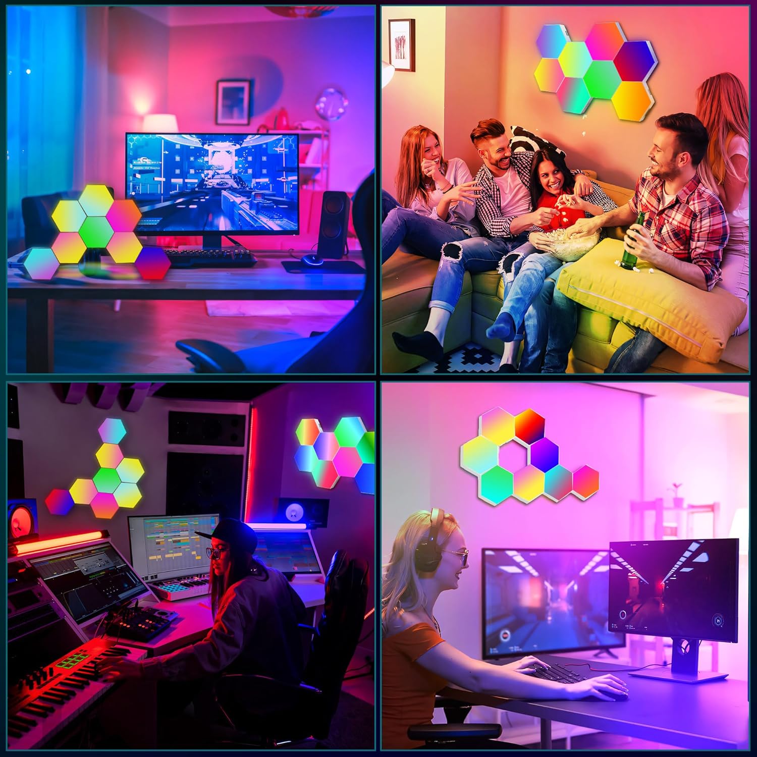 Hexagon RGB Gaming Lights Set